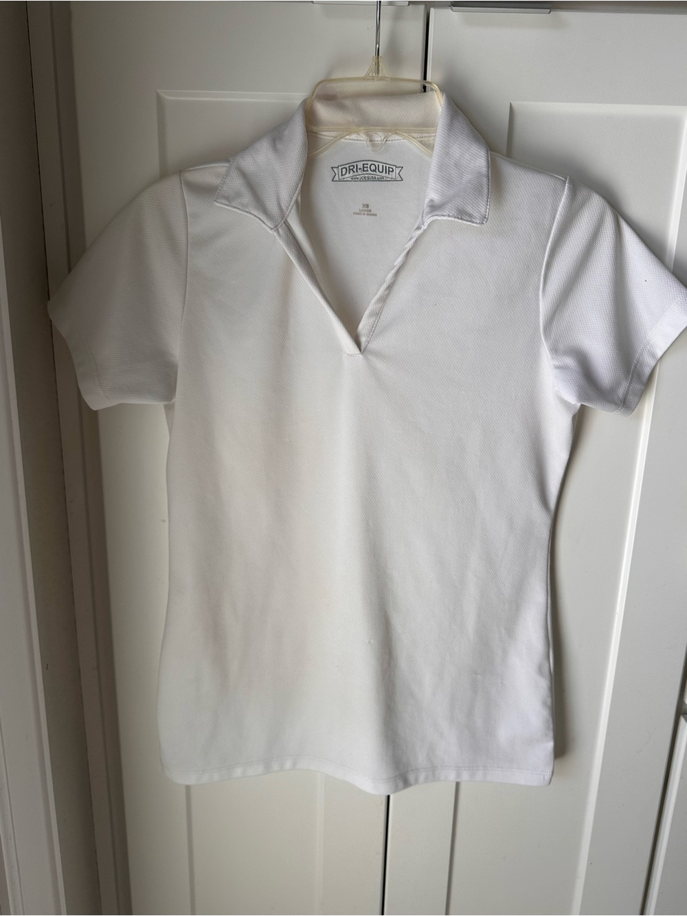Nike White Girls' Short Sleeve Dri-FIT Polo Top